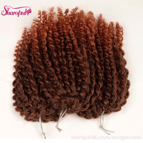 Bohemian Jerry Curl Hair 8Inch Mali Bob Crochet Braids Extensions Afro Kinky Braiding Hair